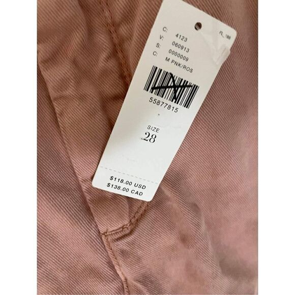 Anthropologie Pink Lyocell Scout Tapered Slim Pants Size 28 - Picture 6 of 6